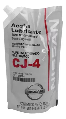 Aceite Motor Diesel 10w30 946ml Cj-4 Original Nissan