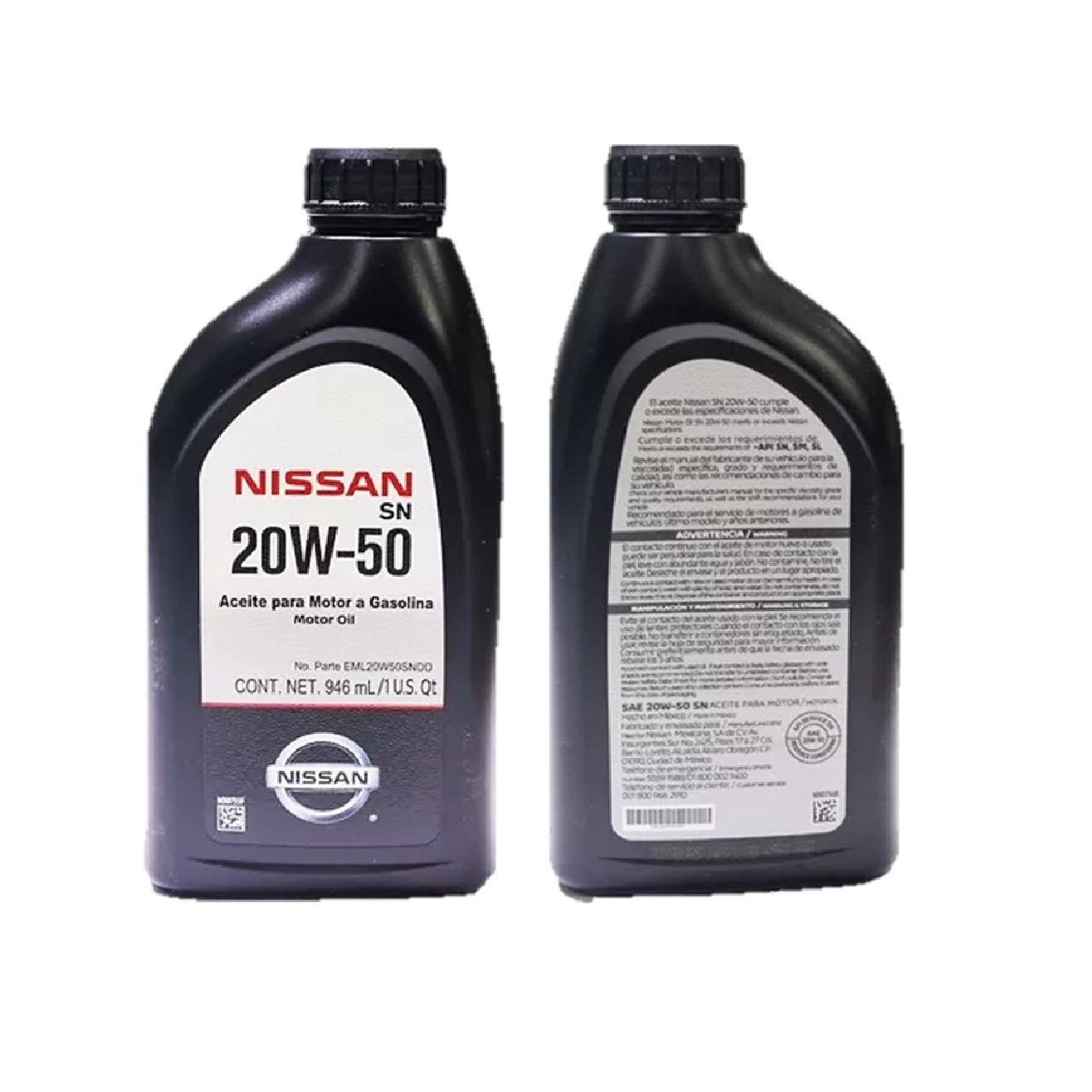 Kit de Lubricación Original Nissan 20W50 – Cambio de Aceite Completo